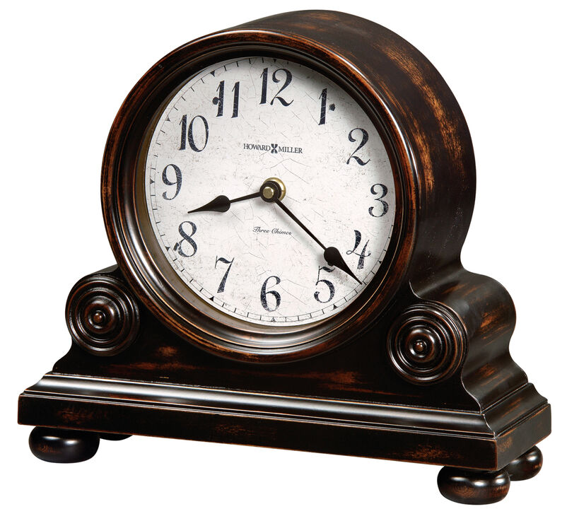 Howard Miller 635150 Howard Miller Murray Mantel Clock 635150 Worn Black (Brown Undertone)