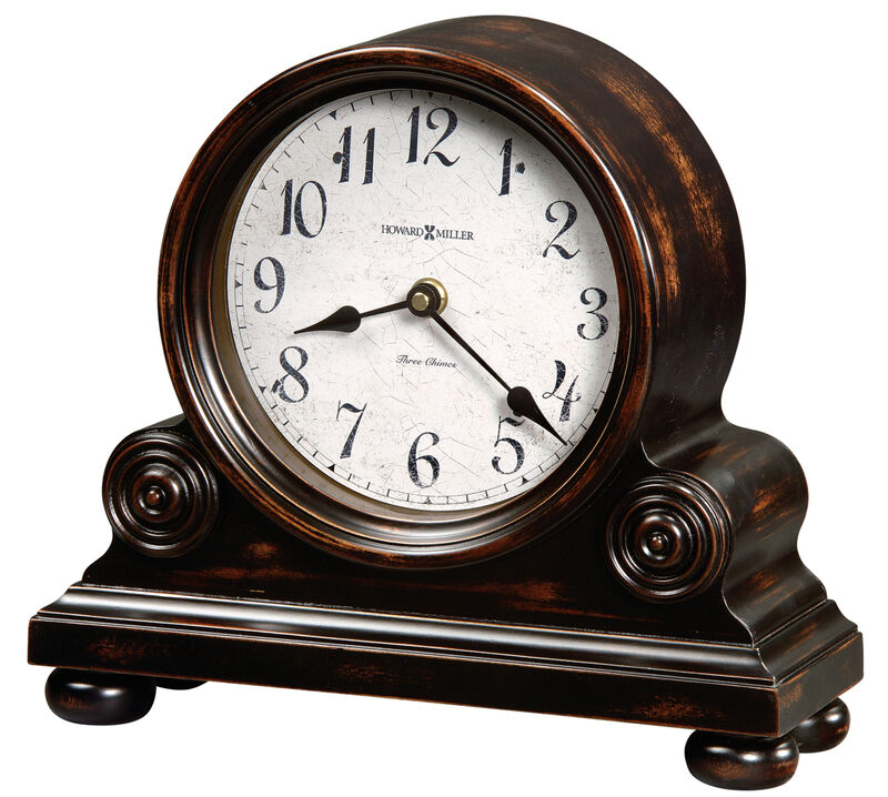Howard Miller 635150 Howard Miller Murray Mantel Clock 635150 Worn Black (Brown Undertone)