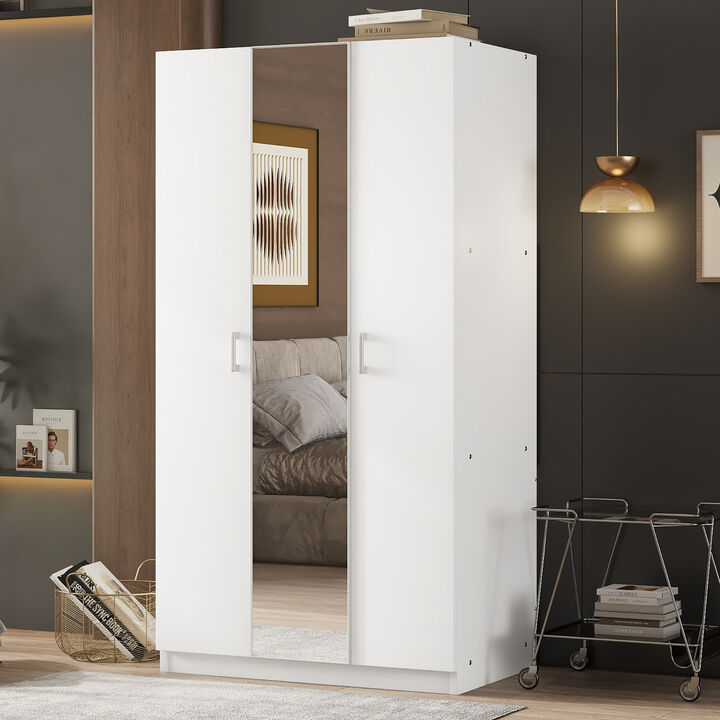 Merax 3 Door Wardrobe with Mirror
