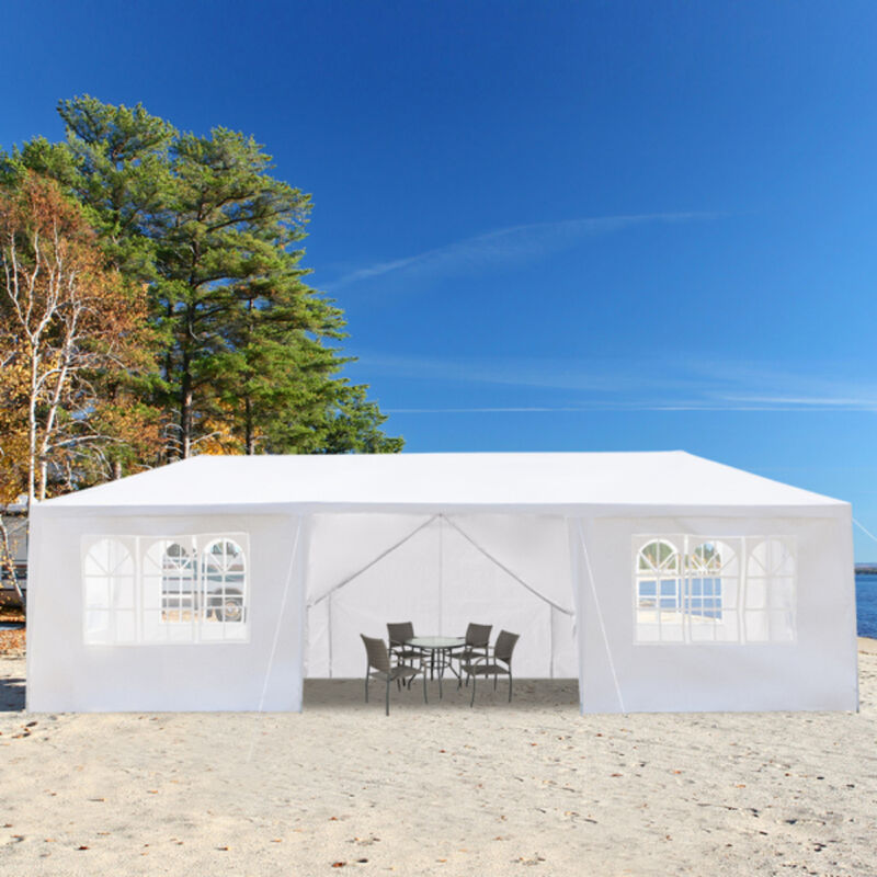 Outdoor Party Tent with 8 Removable Sidewalls and Waterproof Canopy