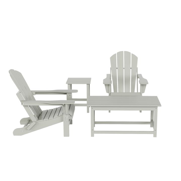 WestinTrends 4-Piece Outdoor Paio Adirondack Conversation Seating Set