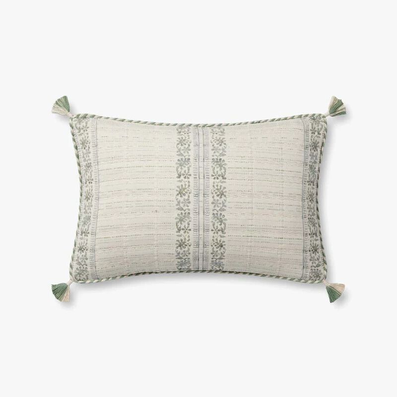 PLL0113 Sage/Ivory 13''x21'' Poly Pillow