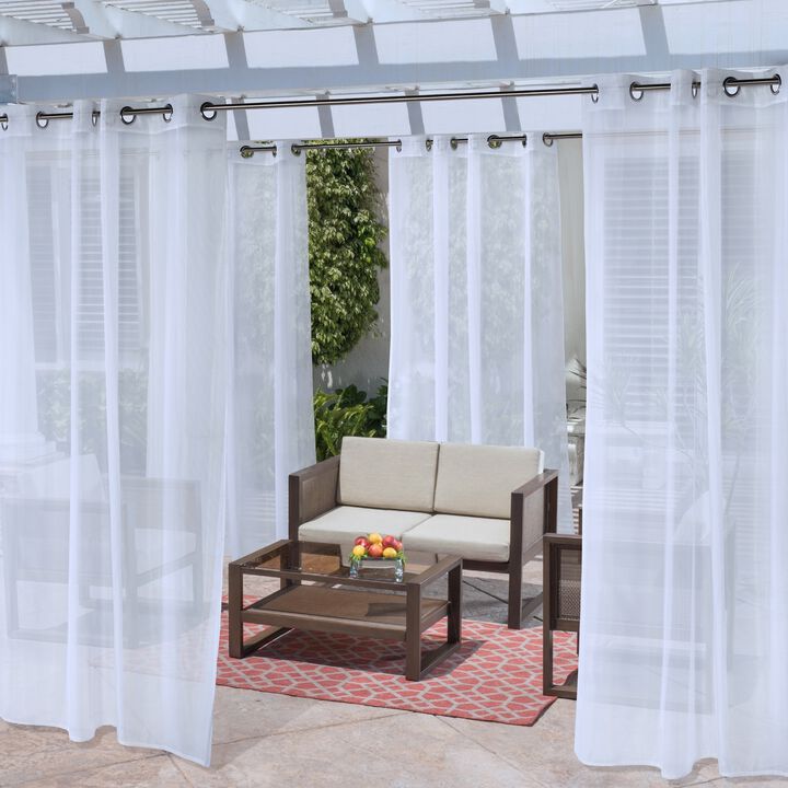 Commonwealth NO SEAM Curtain Grommet Top Panel 8 Matt Silver Grommets