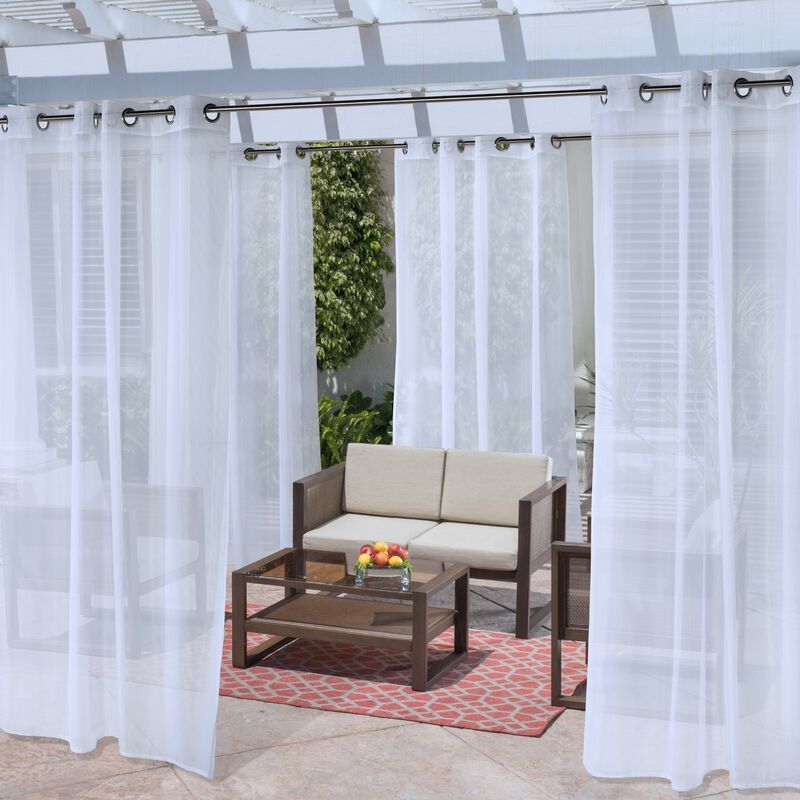Commonwealth NO SEAM Curtain Grommet Top Panel 8 Matt Silver Grommets