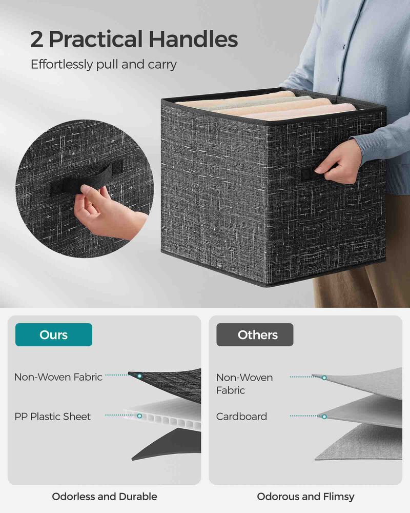 Set of 8 Storage Cubes for Versatile Organization and Space-Saving Storage
