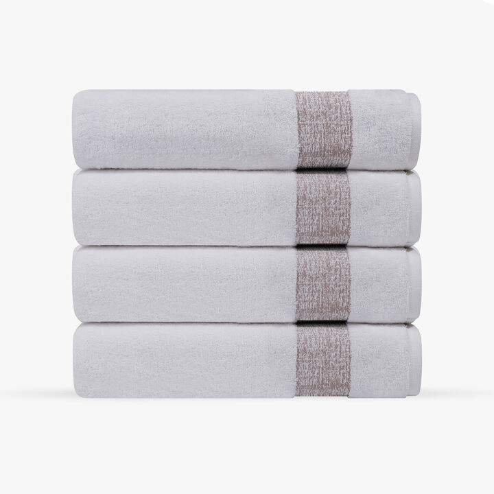 Pera 4 pcs Turkish Bath Towels Set