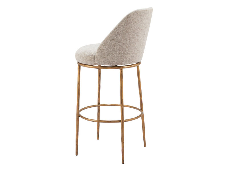 Nordhavn Swivel Barstool Beige & Gold