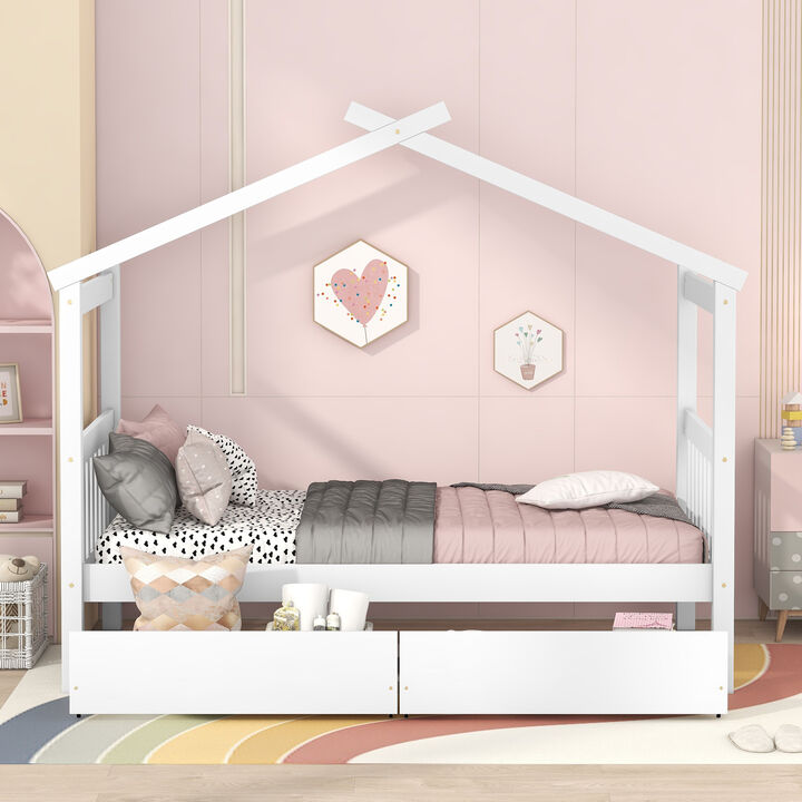 House Bed with Drawers for Cozy Sleep and Smart Storage Solutions