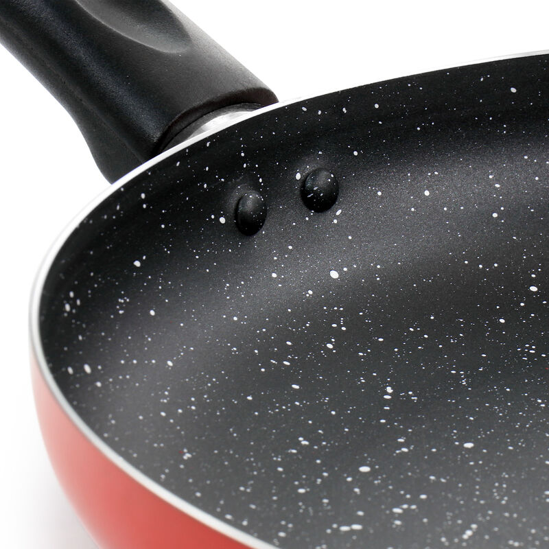Oster Luneta 9.5 Inch Aluminum Nonstick Frying Pan in Red
