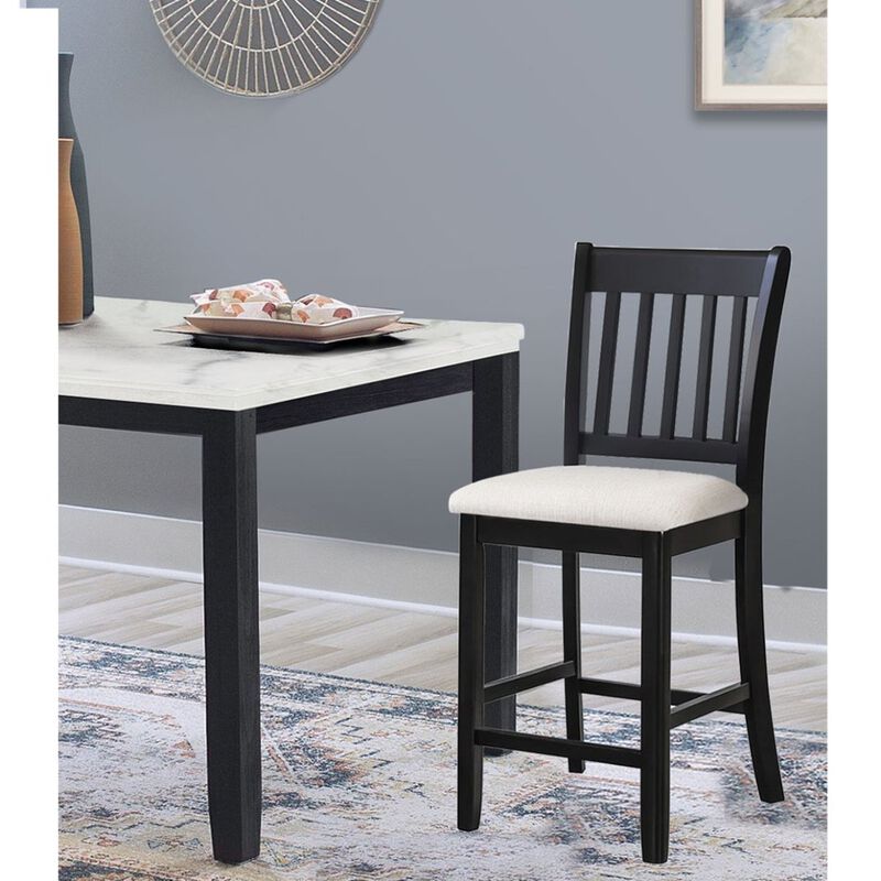 Rustic Counter Height Dining Chairs with Foot Support