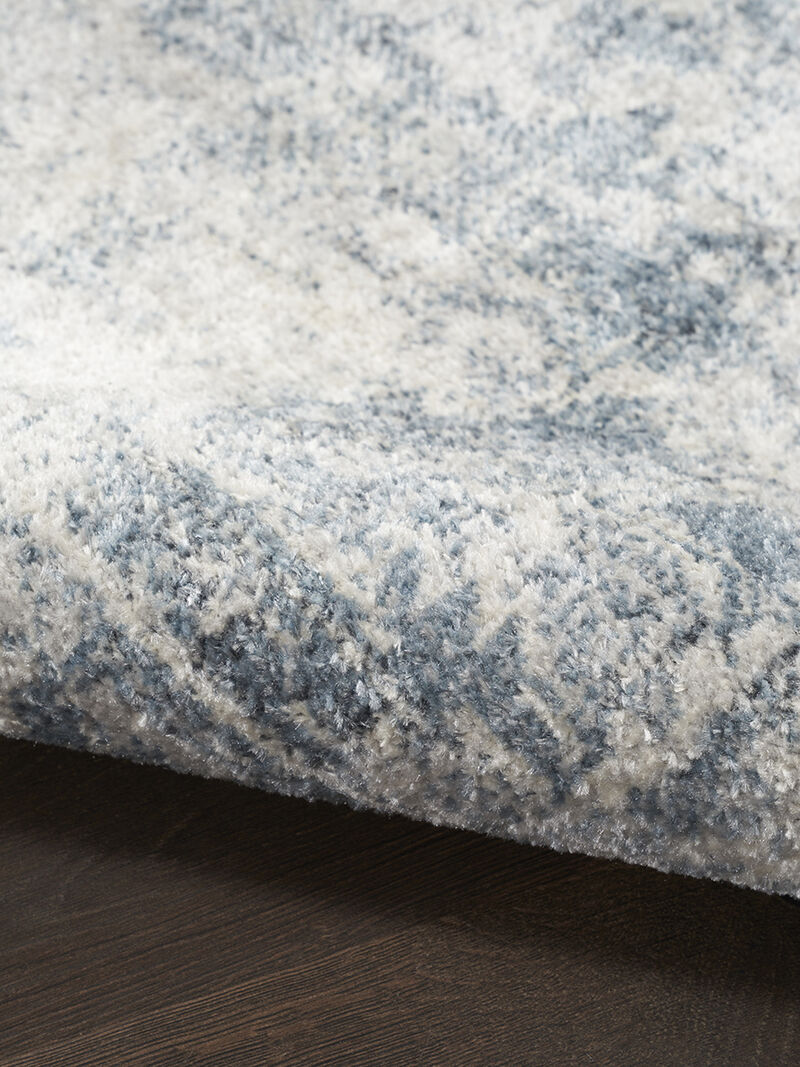 Astra Machine Washable ASW11 Blue/Ivory 9' x 12' Rug