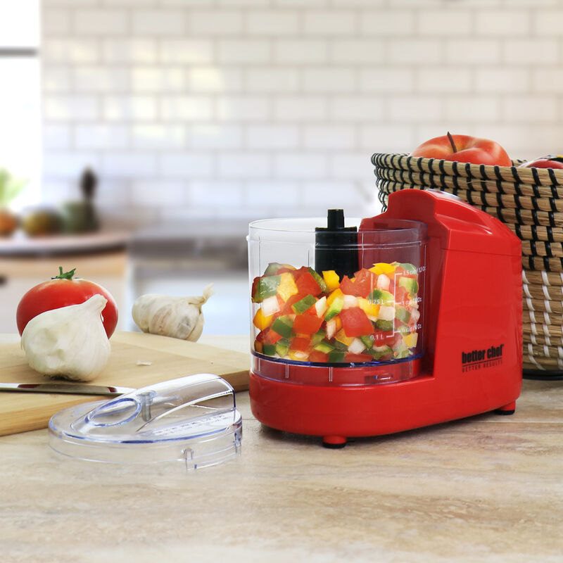 Better Chef Compact 12 Ounce Mini Chopper in Red