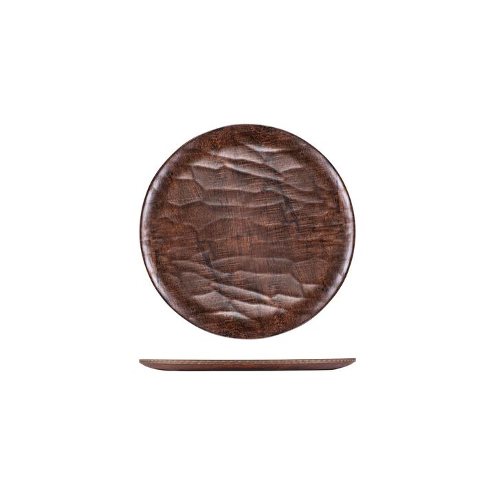 Turgla Composite dia.11" Round Brown Composite Plate (Set of 2)
