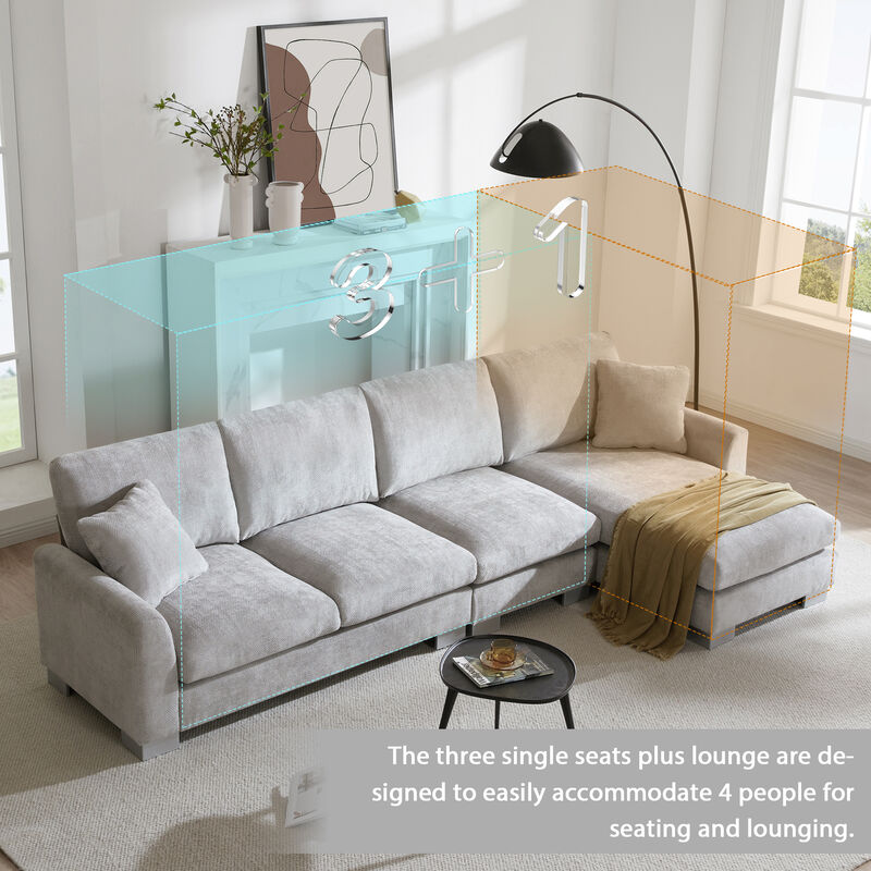 Merax Modern L-shaped Oversized Sectional Sofa