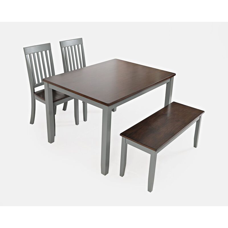 Jofran Decatur Lane Farmhouse 4 Piece Solid Wood Dining Set