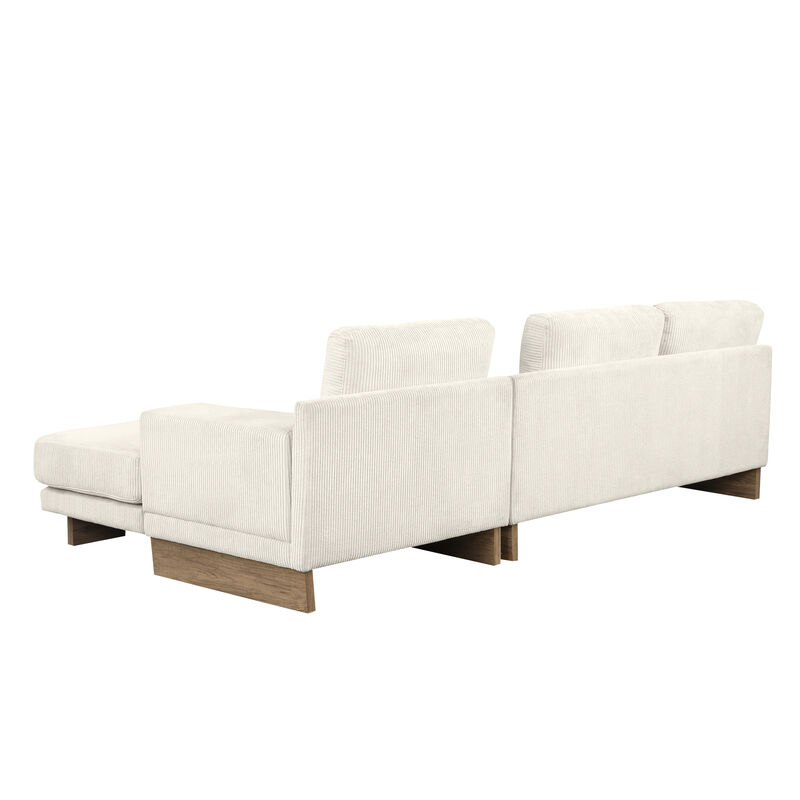 Merax L-shaped Sofa Sectional Sofa with Two USB Ports