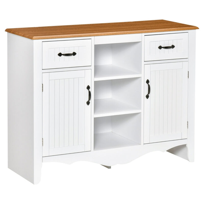 Kitchen Sideboard Storage Cabinet with Shelves for Coffee Bar