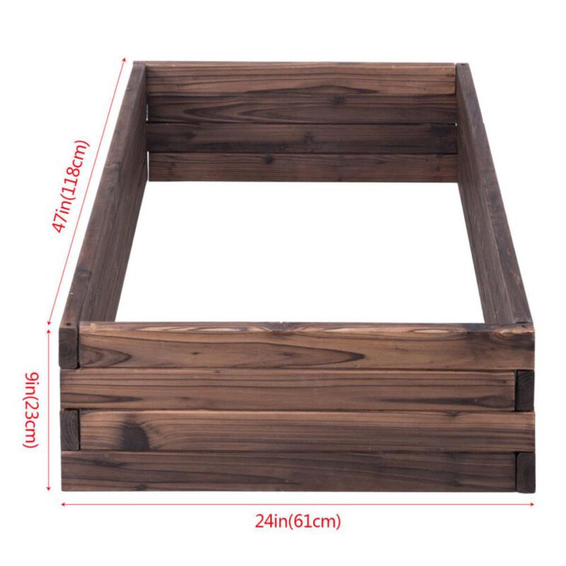 Hivvago Elevated Wooden Garden Planter Box Bed Kit