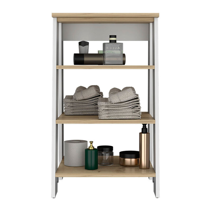 Linen Cabinet Jenne, Bathroom, Light Oak / White