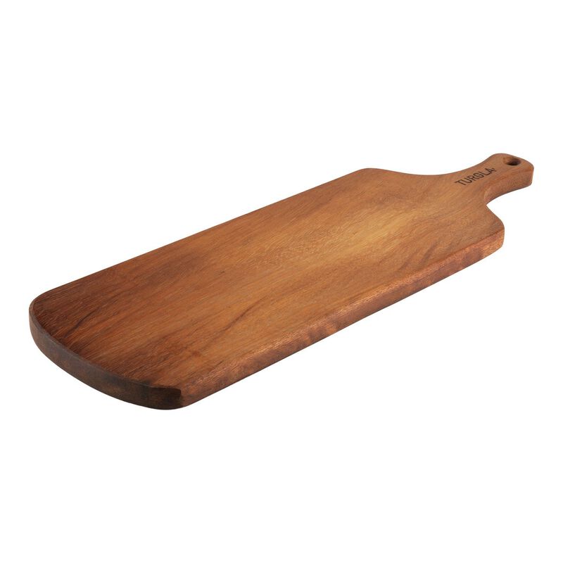 Wood 22" x 7" Rectangular Brown Wood Serving