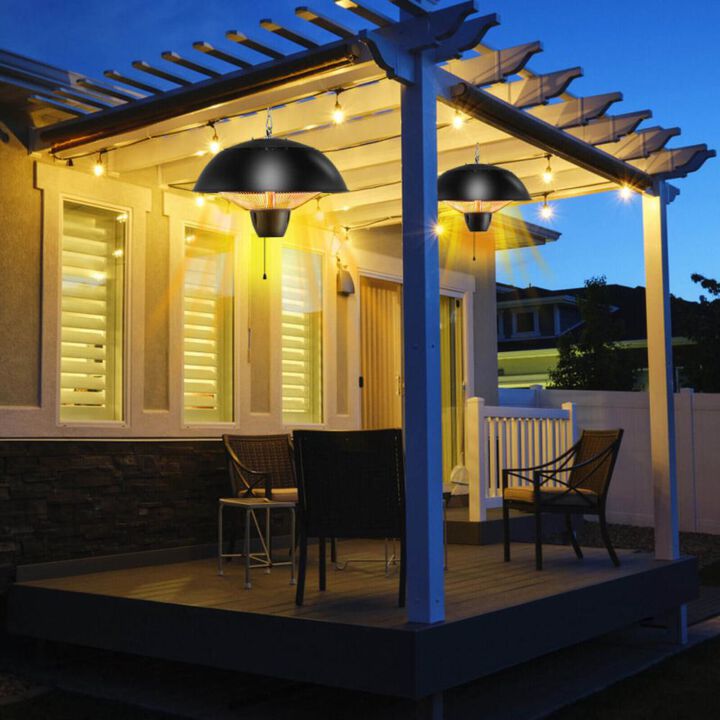 Hivvago 1500W Electric Hanging Patio Heater with IPX4 Waterproof
