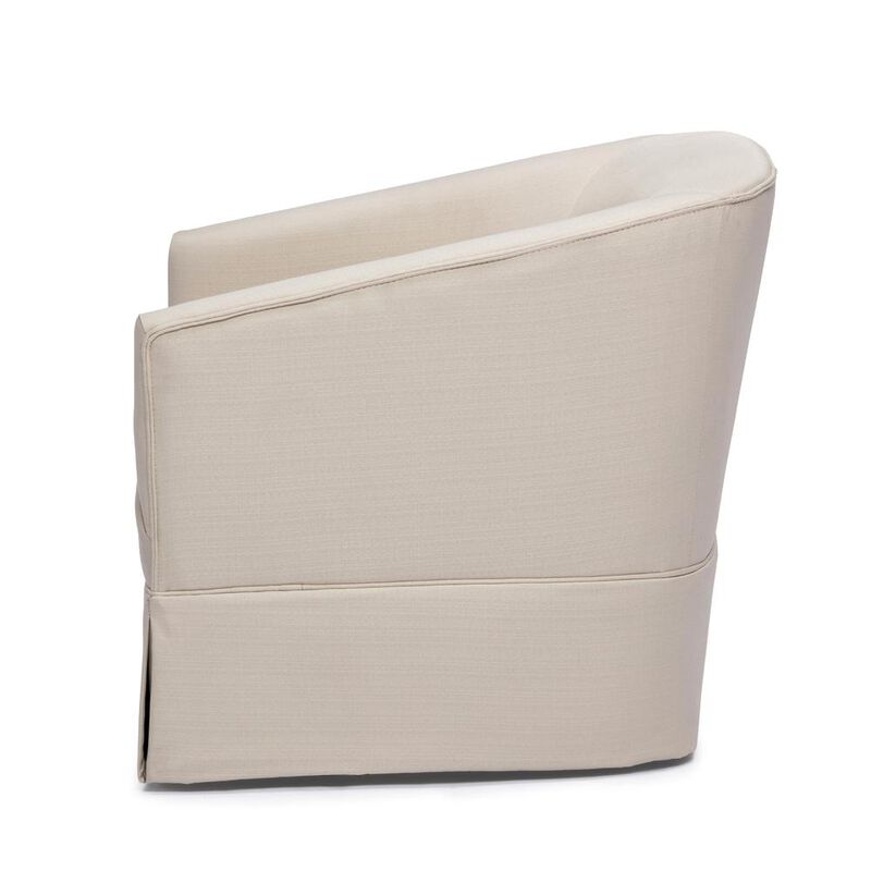 Comfort Pointe Elm Linen Skirted Swivel Chair