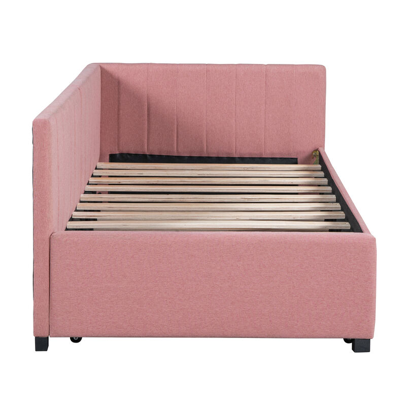 Merax Upholstered Daybed Bed Frame with Trundle