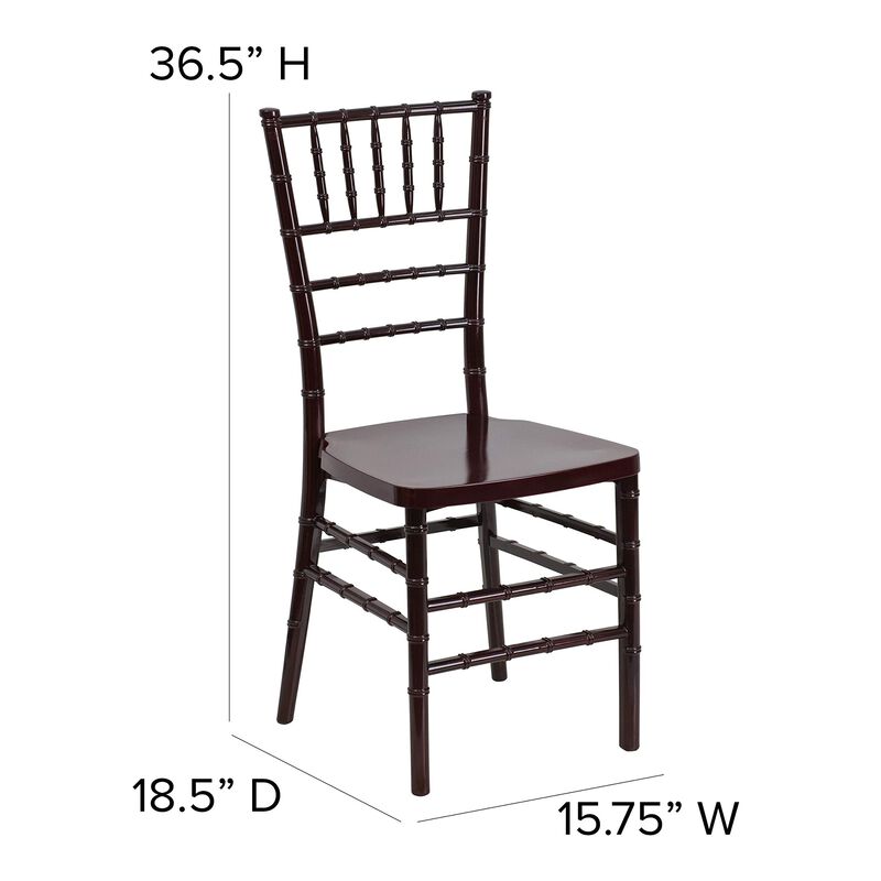 Flash Furniture HERCULES PREMIUM Series Mahogany Resin Stacking Chiavari Chair