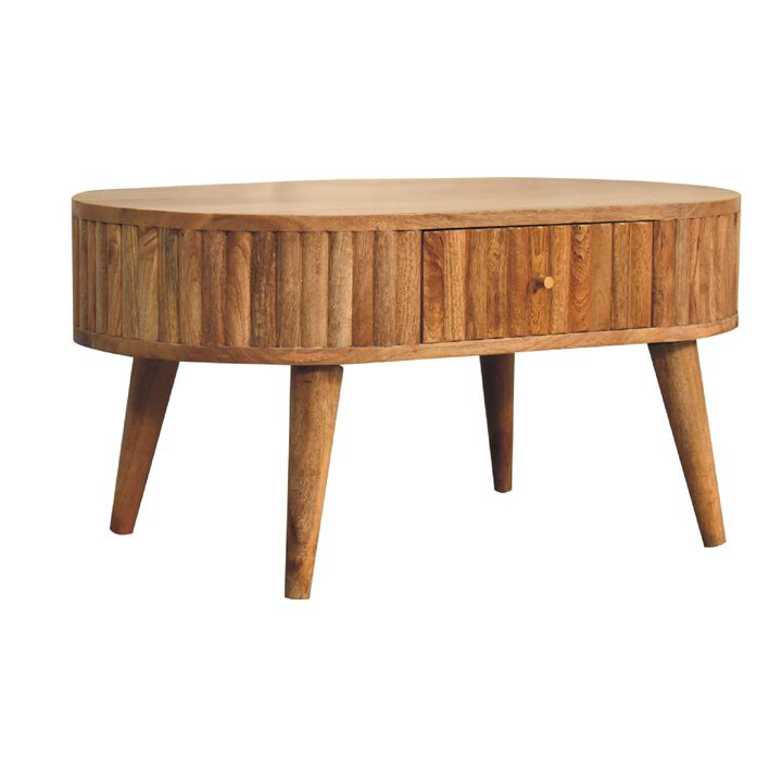 Stripe  Solid Wood 1 Drawer Coffee Table