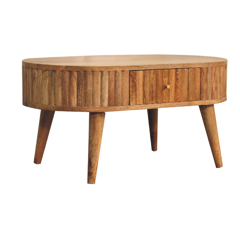 Stripe  Solid Wood 1 Drawer Coffee Table