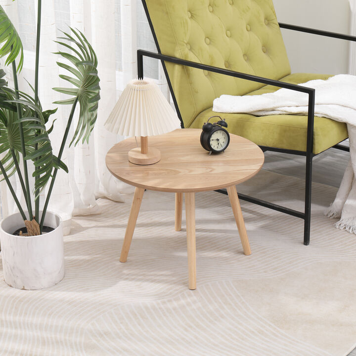 Table Appoint End of Sofa Wooden Round Furniture