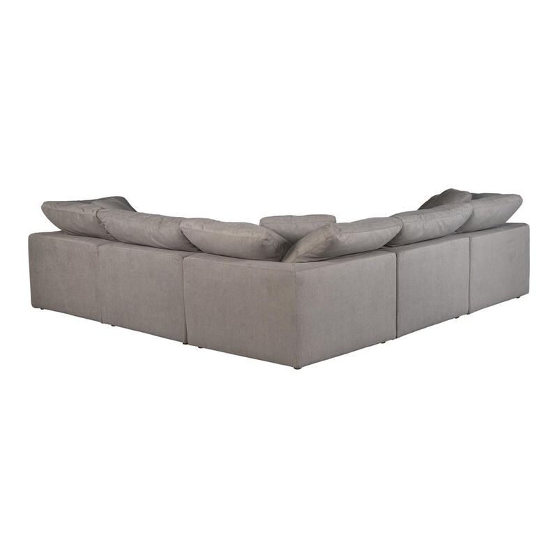 ModuComfort Light Grey L-Shaped Sectional, Belen Kox