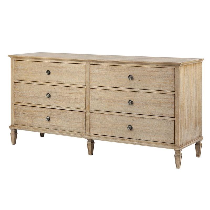 Starlight Canyon Home Brown Bedroom Storage Dresser with 6 Spacious Drawers for Clothes and More