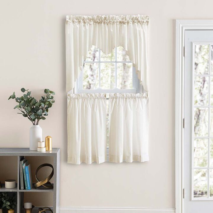 Ellis Classic Tailored Design in a Perma Press Fabric 3" Rod Pocket Lined Swag 84"x45" Natural