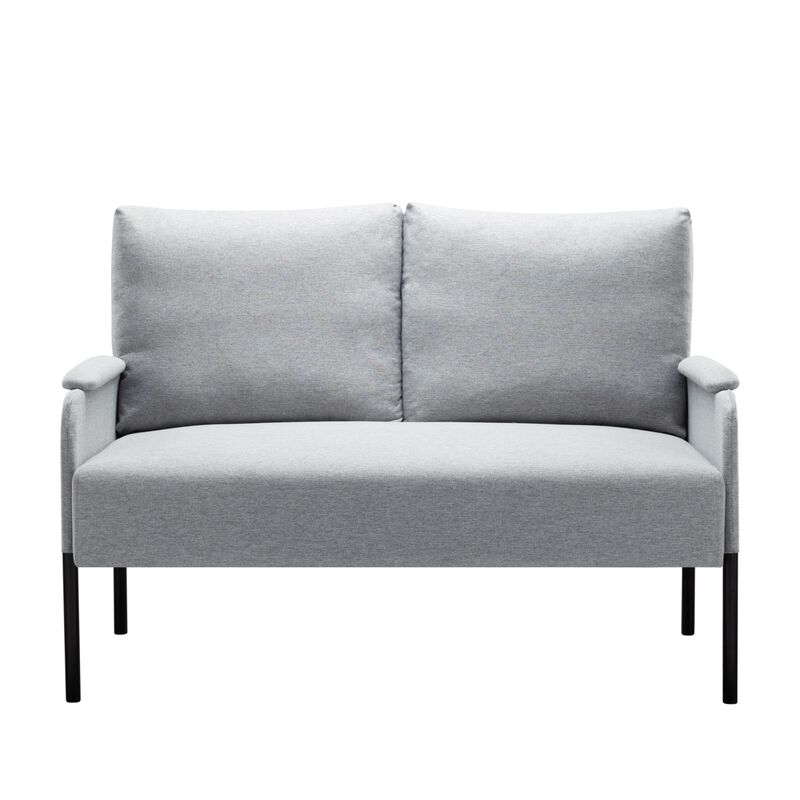 45.7 in. W Square Arm Linen Blend Modern Straight Sofa