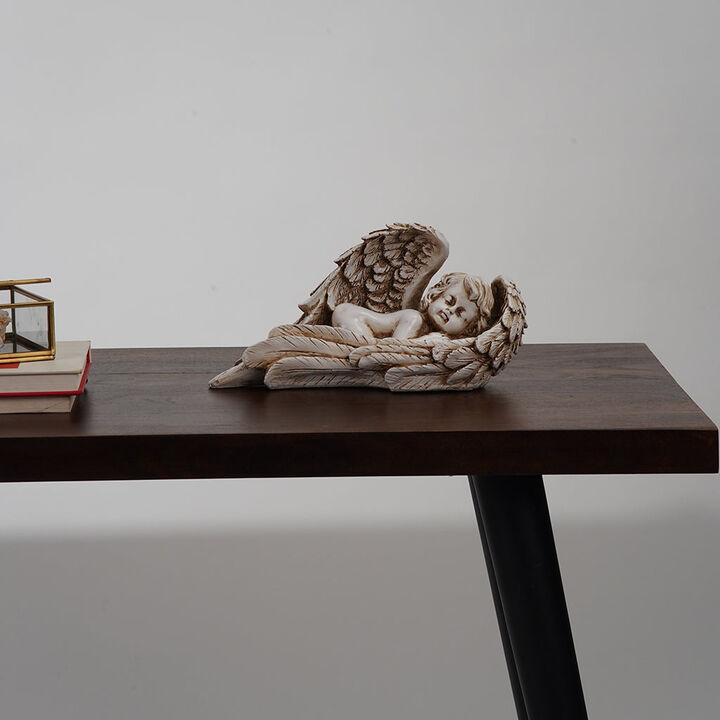 Handmade Eco-Friendly Vintage Resin Antique White Sculpture 11"x6"x5" From BBH Homes