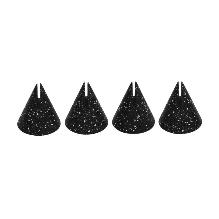 Gabby Speckled Terracotta Cone Card Holder - Set of 4