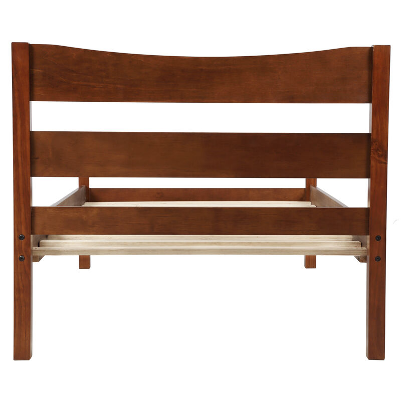 Merax Wood Platform Bed with Headboard and Wooden Slat Support