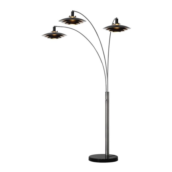 NOVA OF CALIFORNIA Rancho Mirage 3 Light Arc Floor Lamp - Antique Nickel