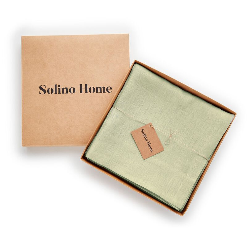 Solino Home 100% Pure Linen Sheer Curtain for Thanksgiving, Christmas