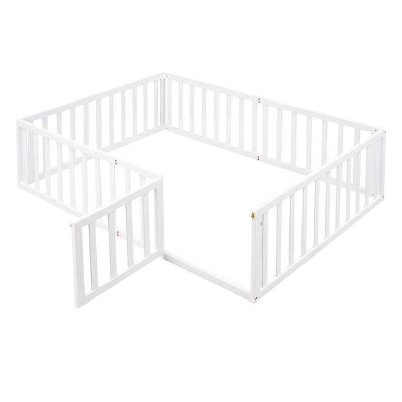 Merax Wood  Daybed Frame with Fence