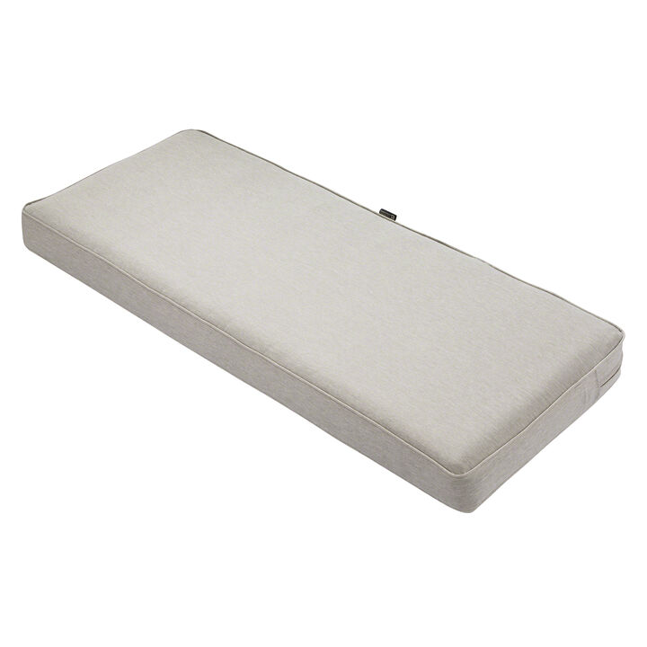 Classic Accessories Montlake FadeSafe Water-Resistant 59 x 18 x 3 Inch Outdoor Bench Cushion, Heather Grey, Outdoor Bench, Bench Cushions, Outdoor Cushions