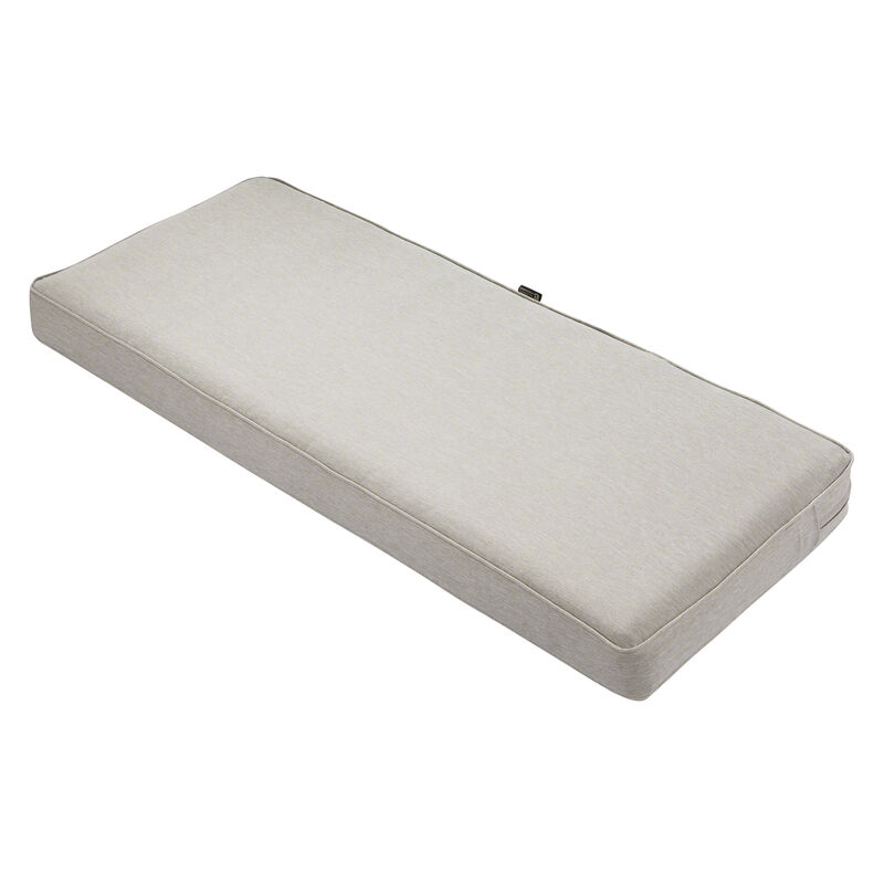 Classic Accessories Montlake FadeSafe Water-Resistant 48 x 18 x 3 Inch Outdoor Bench Cushion, Heather Grey, Outdoor Bench, Bench Cushions, Outdoor Cushions