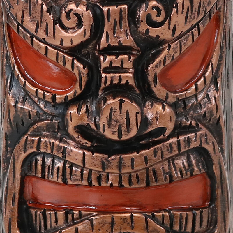 Sunnydaze Resin/Metal 3-in-1 Tiki Face Outdoor Lawn Torch - Set of 2