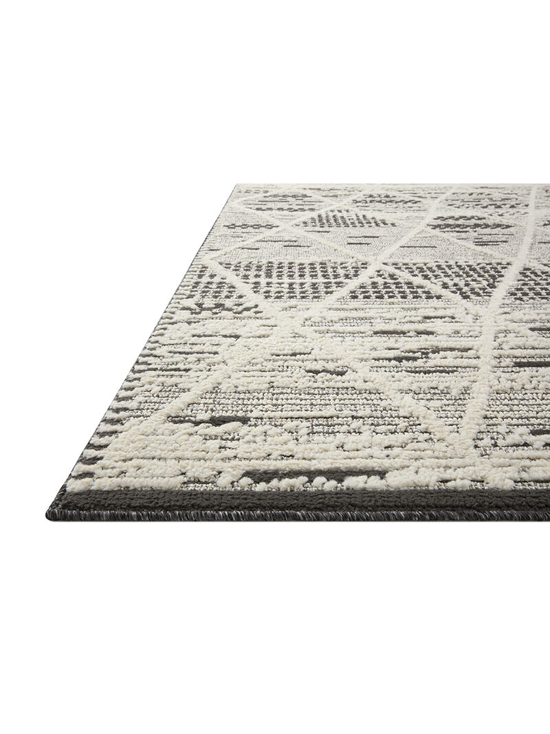 Fabian FAB03 Charcoal/Ivory 4' x 6' Rug