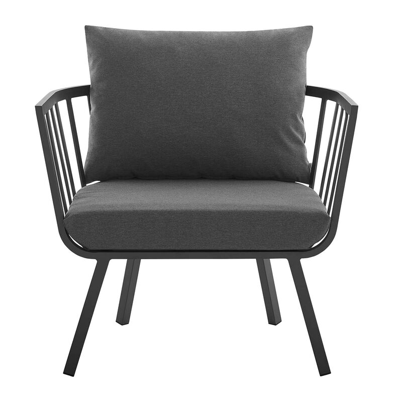 Modway Riverside Outdoor Furniture, Armchair, Gray Charcoa