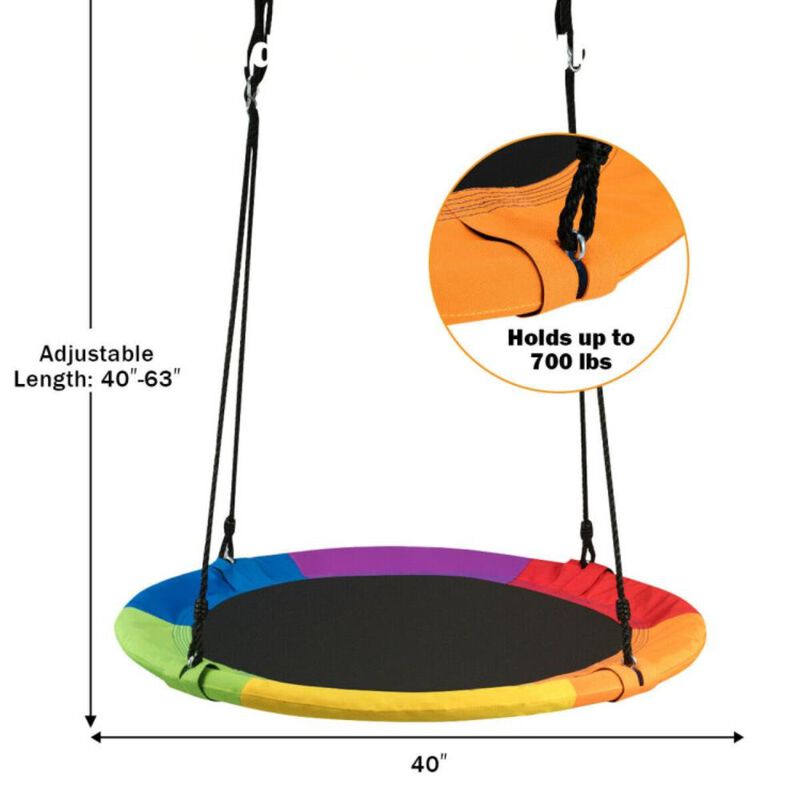 Hivvago 40 Inch Flying Saucer Tree Swing Outdoor Play for Kids