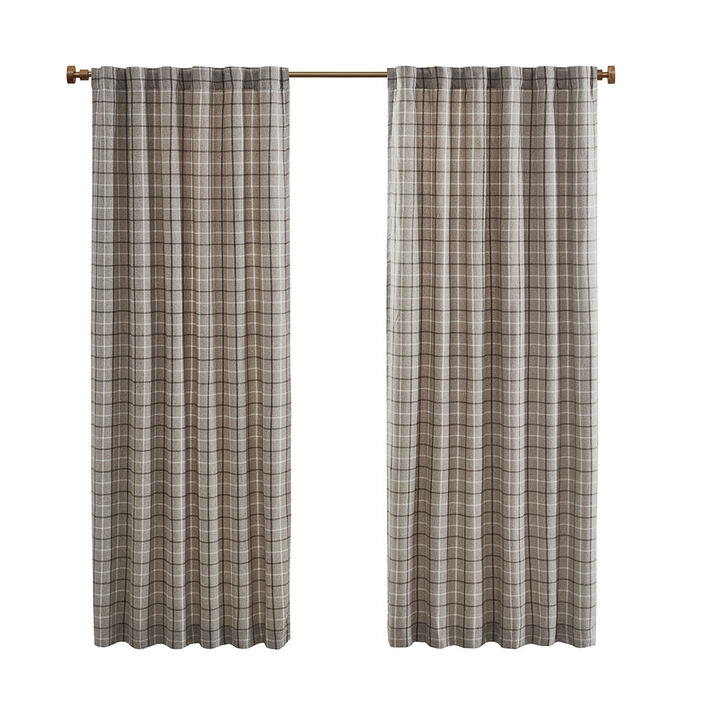Gracie Mills Brianna Plaid Curtain Panel with Fleece Lining - 50x84"