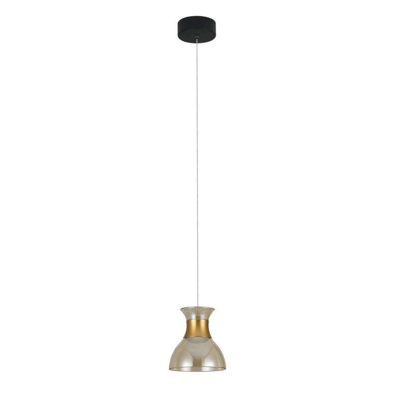 VONN Lighting 100-277V Up-Down 1-Light Integrated LED Black Height Adjustable Pendant Lighting