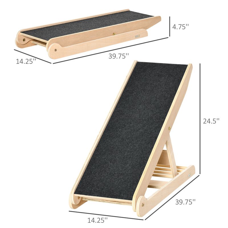 Adjustable Pet Access: Folding Dog Ramp with Anti-Slip Surface
